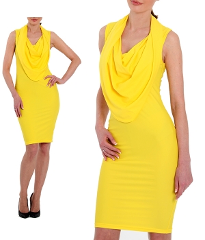 Платье желтое с хомутом